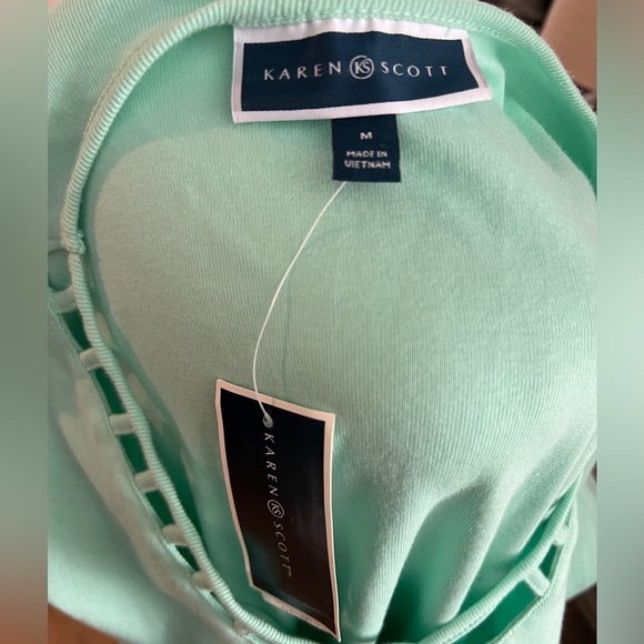 NWT Karen Scott Cutout Tee - Picture 5 of 6